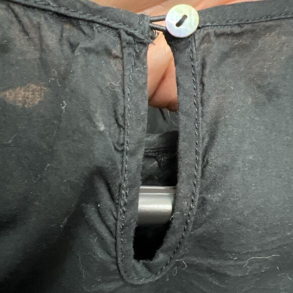 Free People Womens Pavlo Dress Embroidered Black Babydoll Boho Size S Petite - Picture 11 of 13